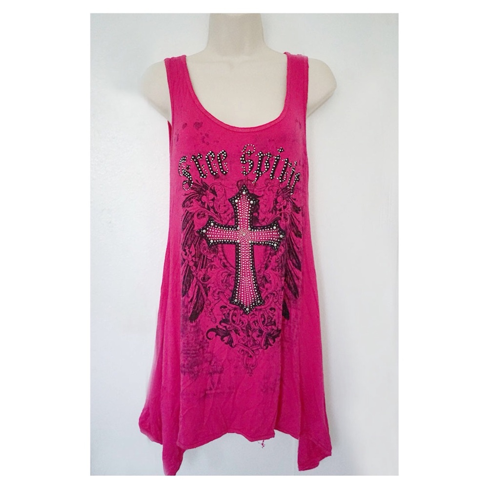 Pink tank top dress S
